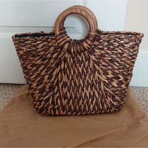 Patricia Nash Woven Luzzara Tote in brown